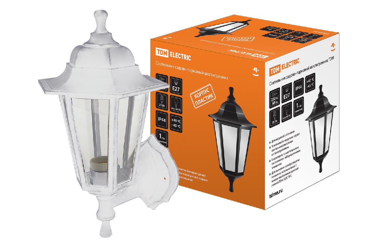 Светильник садово-парковый бра TDM НБУ 06-60-001 шестигранник, настенный, пластик, белый