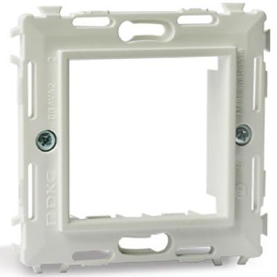 DKC  BRAVA  Каркас  Белый RAL9010  на 2 модуля (1-местный) без лапок  75023W