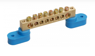 Шина нулевая 8х12мм (10/2) на двух угловых изоляторах ШНИ-8х12-10-У2-С ИЭК