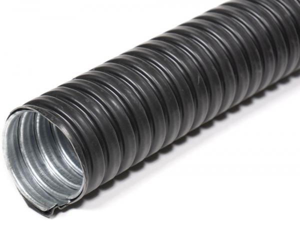 Металлорукав в ПВХ-изоляции Р3-ЦПнг 15 черный /без протяжки/ (50м/уп) ЗЭТА