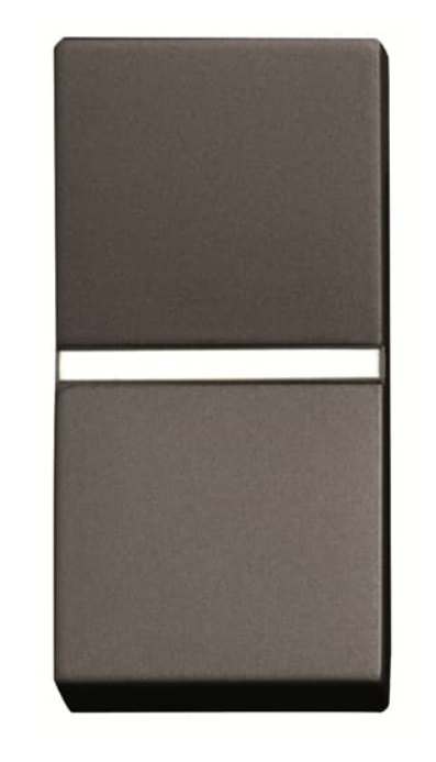 ABB  Zenit  Антрацит Выключатель механизм 1-клавишный 1-полюсный с клавишей 1-модуль N2101 AN/2CLA210100N1801/