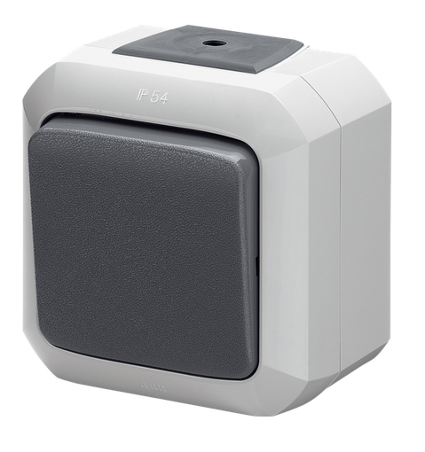 Переключатель перекрёстный одноклавишный ABB Variant+ IP54 серый