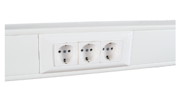 Суппорт с рамкой на 3 поста (45х45) в профиль для кабельных каналов 100х50, 105х50